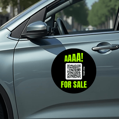 Auto For Sale QR Sticker Round 2 - Pack - Sticker Brothers