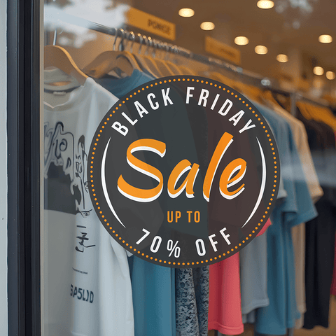 Round Sale Window Decals - Sticker Brothers