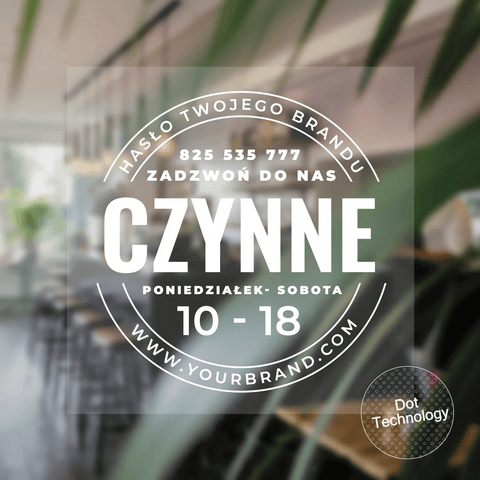 Square Custom Opening Hours Decal - Sticker Brothers