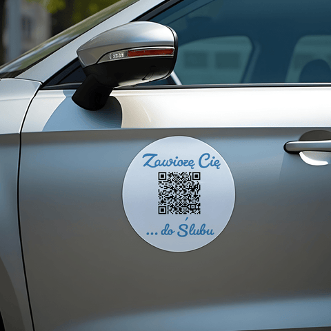 Wedding Rental QR Car Magnet Round 2 - Pack - Sticker Brothers