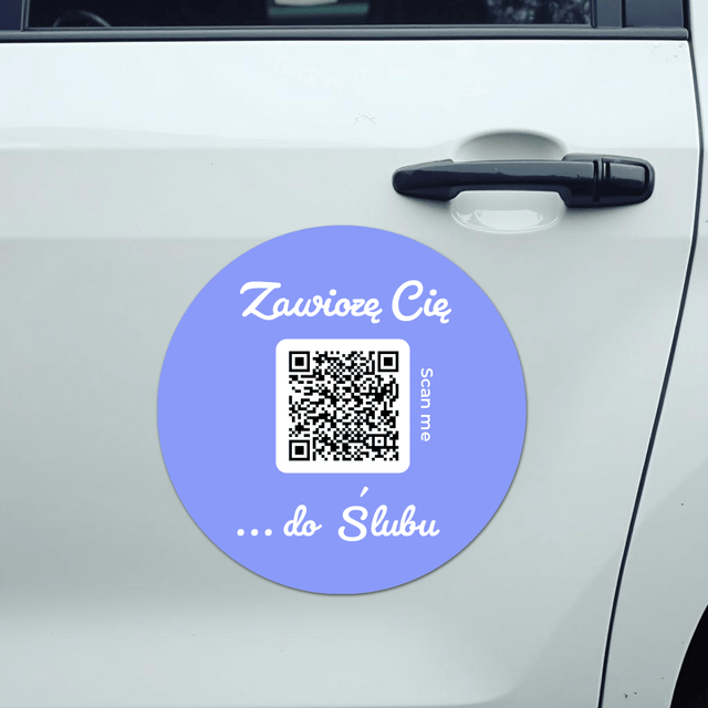 Wedding Rental QR Car Magnet Round 2-Pack – Sticker Brothers